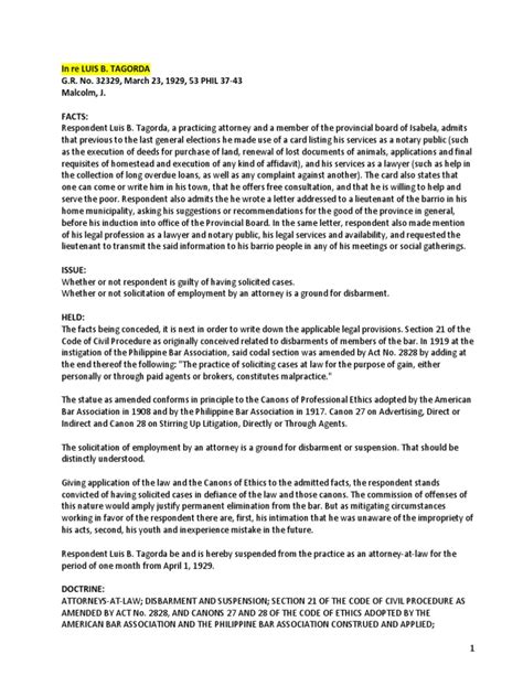 VI. Case Digest .